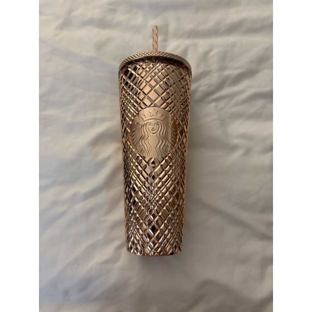 Starbucks 2022 Venti Tumbler Soft Touch, Rose Gold Copper Pink, 24oz NEW